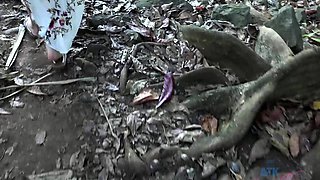 Busty big butt brunette enjoys a POV anal fuck