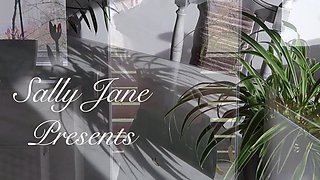 Evening self exploration striptease with plants