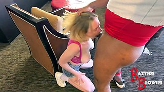 Busty Blonde Rebel Rhyder Gags on Massive BBC in Frenzied Deepthroat, Gulps Buk