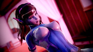 Dva's thick backside gets some action with a fellow in this animated adult adventure