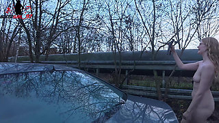 Lesbian Car Sex Escalated! Face and Mega Public Walk! Construction Workers Are Freaking Out!