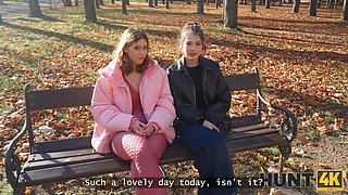 Hunt4k. she shows her boobie for currency and cheats on her gf