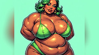 Chubby Black Women Art
