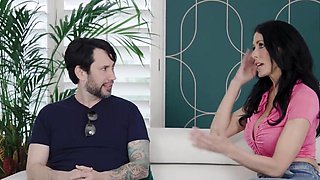 Busty MILF deepthroats her stepson's dick after a tittyfuck