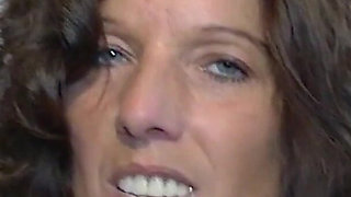 Solo Brunette German MILF Housewife with Big Boobs Shows off at Home