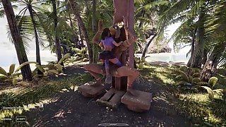 Lara Croft never hoped that the Statue would do this and poke her in all her fuckholes.