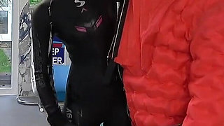 Human Life Raft - Inflated Suit Slave Pool Domination