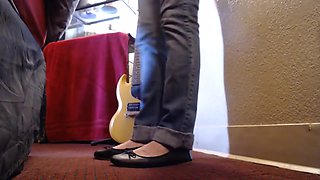 Shoeplay Puckered Feet Ballet Flats