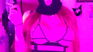 Artemisia Love Sexy Outfit and Balaclava Smoking Session for You