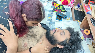 Girl kissing boy and seduce boy with hot romance