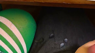 Schoolgirl Giving Him Handjob in Math Class Under the Table at College. Risky Masturbation in a Public Class.