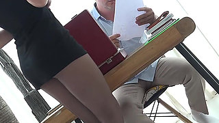 Curious Student Gets Distracted - Tights, Heels & Secret POV Seduction