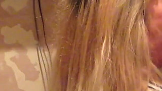 Amateur Blonde at a Gloryhole