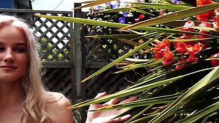 Sexy blonde girl passion striptesae