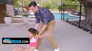 i'm your little nail sex toy": stepdaughter's confession to stepfather turns into a wild taboo fuck