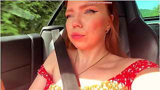 I Masturbated And Squirting In The Car While We Drive Down The Highway!