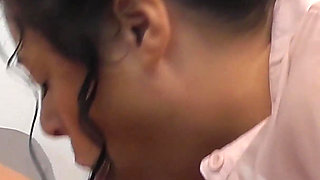 Threesome Casting with a Shy Brazilian Girl - Sloppy Double Blowjob, Fucking and Cum Swallowing!