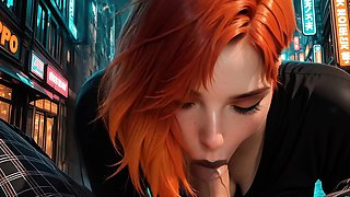 Redhead street siren fucks you hard in the public alley
