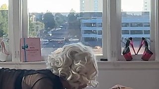 Big Ass Blonde Marilyn Monroe Deepthroat Doggystyle - Sextape