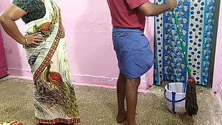 My Stepmother Was Cleaning the Floor with a Mop, so I Held the Saree up so It Wouldn't Fall on the Floor.