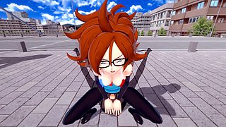 3D DBZ hentai featuring Android 21 in uncensored action