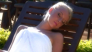 Beautiful and Horny Blonde Big Tits Tickling Her Wet Exciting Pussy Vol 3