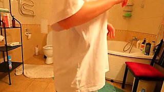 New Cleaning Girl Casting with Big Natural Tits