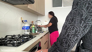 kitchen with latin titties part 1