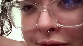 Hairy Giantess in a Bikini Sneezes on the Tiny Man.