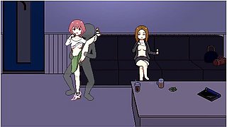 種付委員のオシコト A Clothing Saleswoman Enjoys Gymnastic Sex Stretching And Group Sex In A Karaoke Bar With Car Toon