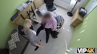 VIP4K. Blonde angel Katy Rose gladly passes the dirty casting of her credit manager: Porn