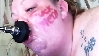 Throat Slave Fuck Machine Training Piggys Wet Ass Mouth and Slop Bowl