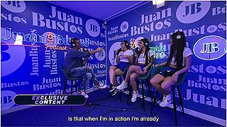 Clase De Sexo Y Trio Lesbico Con Squirt Potente Junto A Alanna, Emma Y Anna En Juan Bustos Podcast