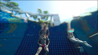 This Blonde Made Me Cum in a Public Pool!