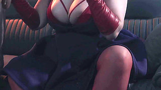 Spitting Blowjob Smoking MILF - Dominant Bitch in Glasses & Leather Gloves Edges & Bites Cock