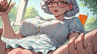 Waifu Mature Teacher POV - Sunflower Dress Bench Close-Up Teasing & Fucking (1m Preview)