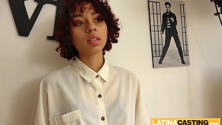 Little Spic can mount a curvy chopper like she is a cowg