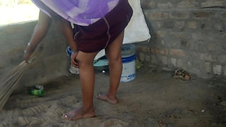 New House Cleaning Aunty Nice Pussy