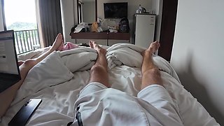 I Start Playing With My Dick, She Cant Resist, Grabs It And Starts Sucking!