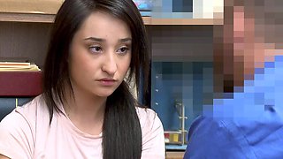 Teen Brunettes Chad & Isabella in steamy office encounter