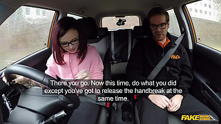 Fake Driving School - Wild & Naughty Petite American Chloe Carter Strips in a Car with Ryan & Requests a Rough Anal Poke