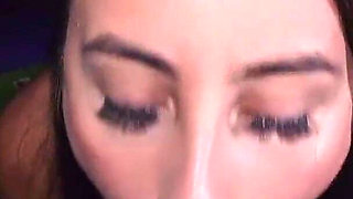 Foxy Step-sister Swallows Step-brother's Load