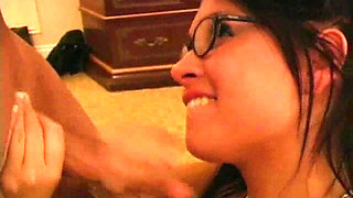 Suck on It Baby: Eva in Glasses Blowjob