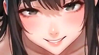 Cute Anime Girls Posing on Bed in Front of You, Ai Animation