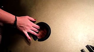 Slave Girl Fucked Through The Glory Hole FemDom