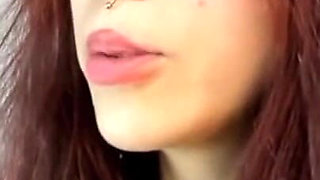 A Fan Makes Me Undress, a Latina with Red Hair and Small Tits