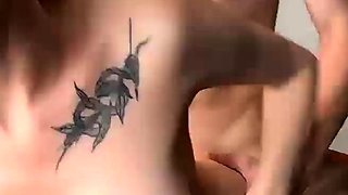 Hot teen blonde gets cum on tits after hard pounding live at