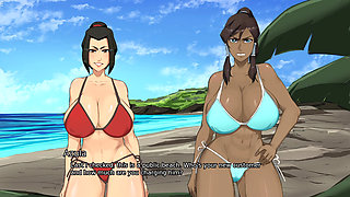 Ember Island - The Battle of Giant Tits between Korra and Azula