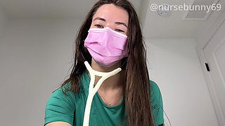 POV Professional Physical Exam in Green Scrubs