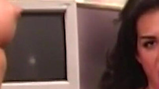 Blonde Babe Deepthroats Bulging Throat While Dildo Stretches Pussy Wide